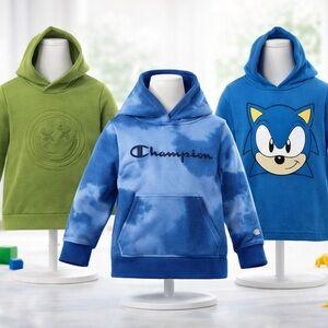 Champion Kids Tie-Dye Blue Hoodie